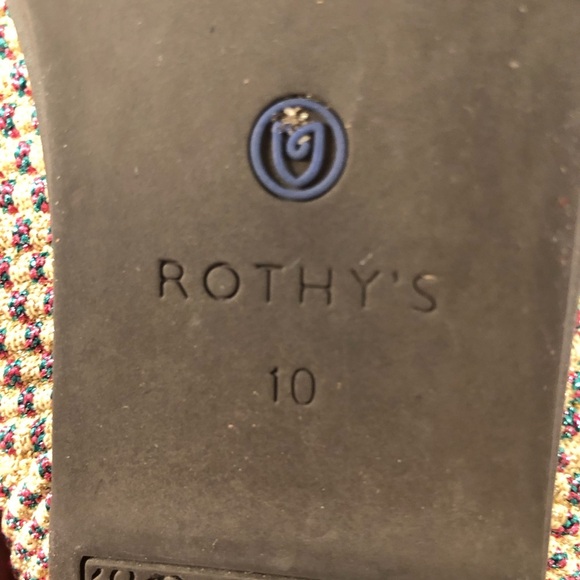 Rothy's Captor Round Toe Flats in Gold/Pink and Turquoise Size 10 - Picture 8 of 10